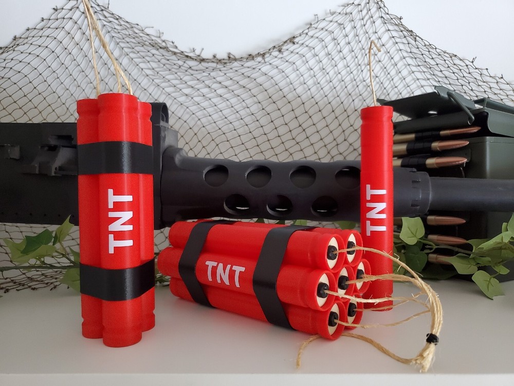 DUMMY TNT Nitro Dynamite Stick Bundle Explosive - Fake Prop Display Replica