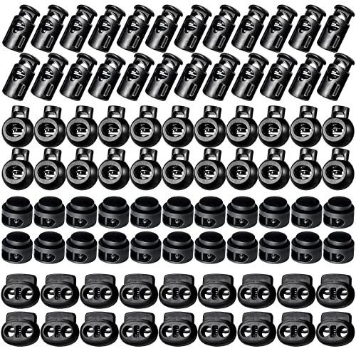 320 Pcs Plastic Cord Locks - Spring Stop Toggle Stoppers for Drawstrings, Shoela