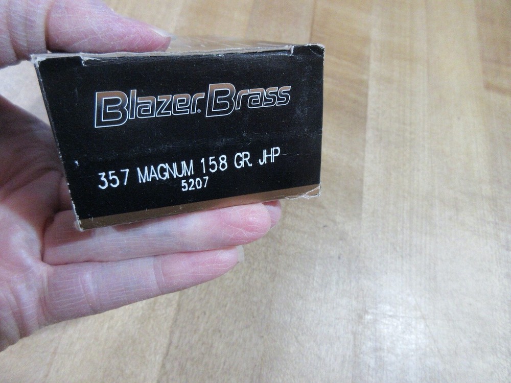Empty Ammo Box Blazer Brass CCI 357 Magnum with insert