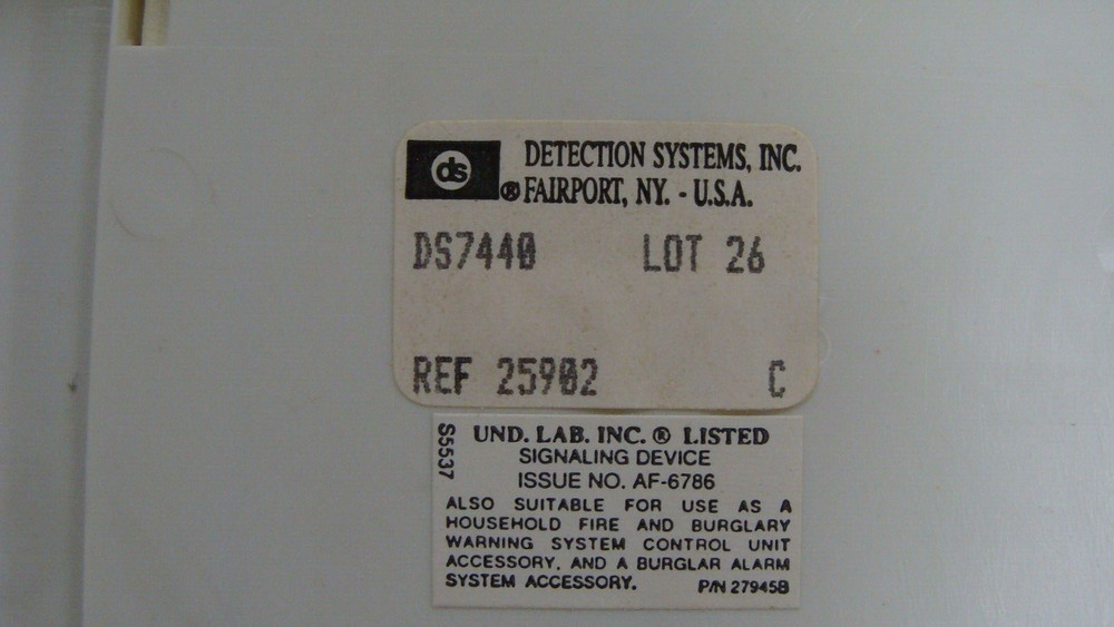 DS DETECTION SYSTEMS 7440 KEYPAD TOUCHPAD ALARM SECURITY BURGLAR