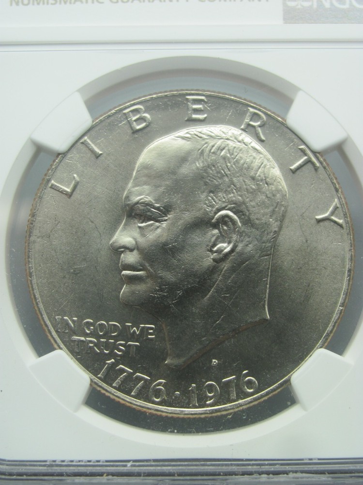 1776-1976 D Type 2 Eisenhower Dollar NGC MS 66