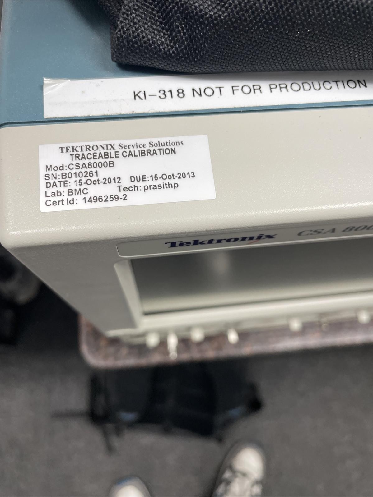 Tektronix CSA8000B Communication Analyzer Working NO SAMPLING MODULE! Unit only!