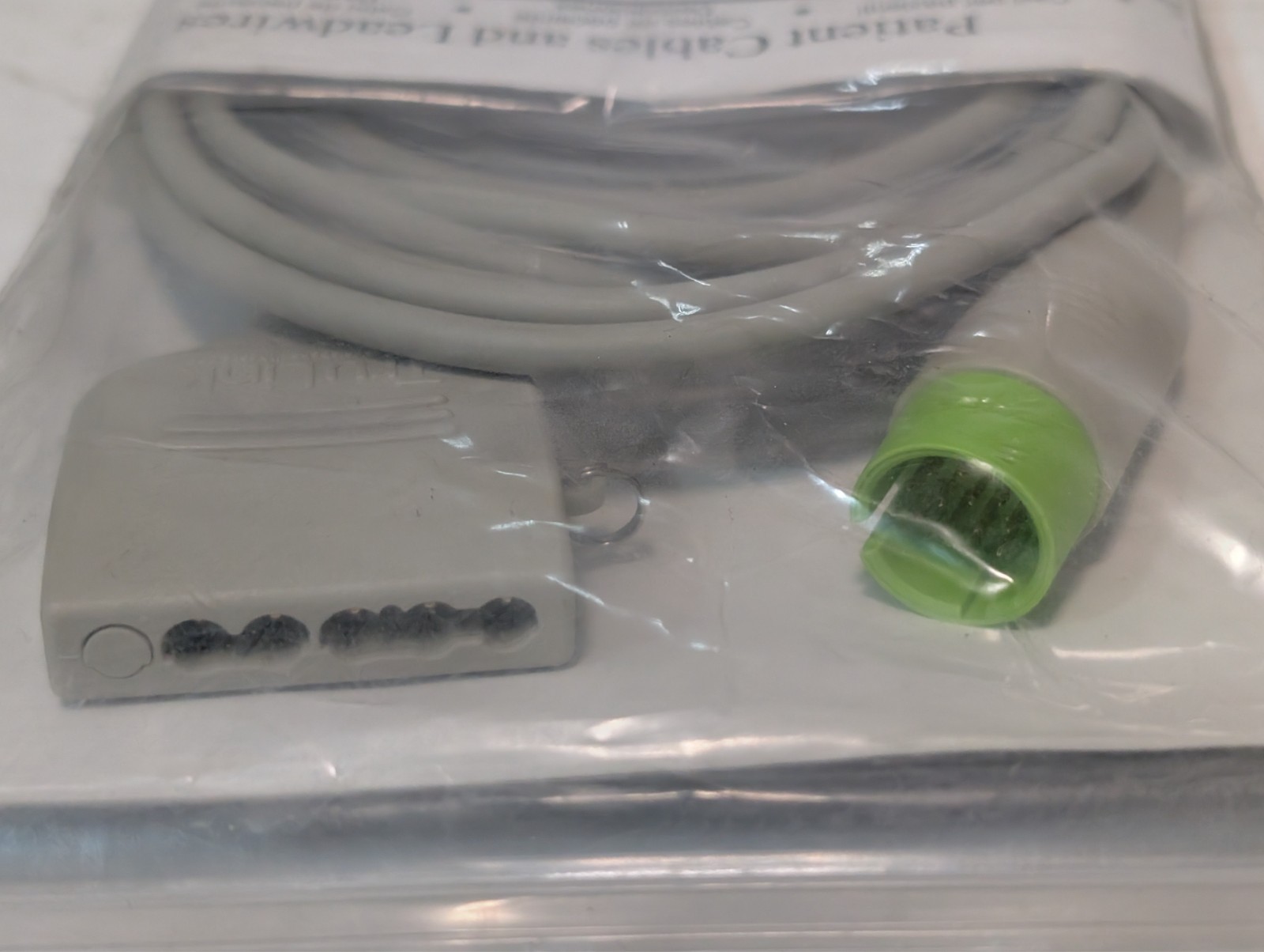 Lot of 5 TruLink 700-0008-57 5-Lead Shielded ECG Cables, 10ft AAMI Spacelabs