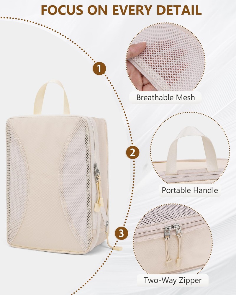 Compression Packing Cubes 12 Set, Suitcase Organizers, Extendable Packing Cub...
