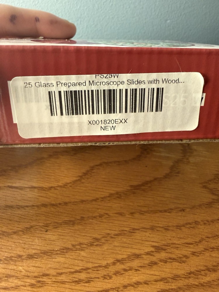 Amscope 25 Prepared Biology Microscope Slides NEW