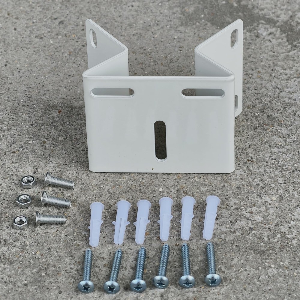 Rust-Proof White Metal Right Angle Bracket for Exterior CCTV Installation