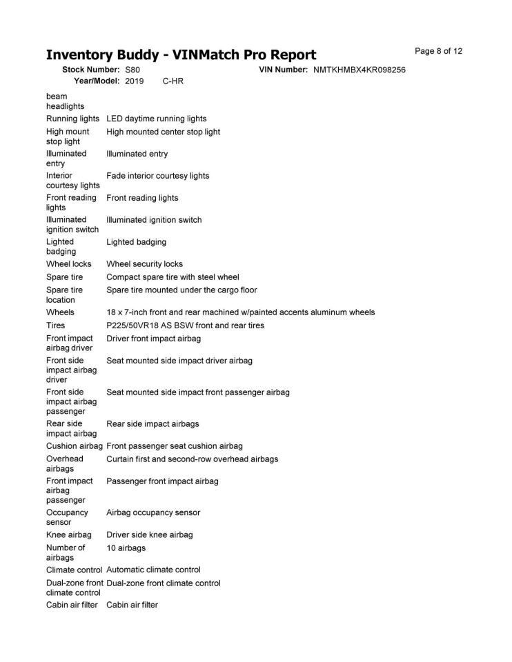 Camera/Projector Camera Front Windshield Mounted Fits 19 C-HR 1117762