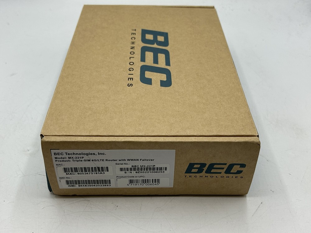 RESET Bec Technologies MX-221P 3 SIM Cellular Ethernet Wireless Router - FREE SH