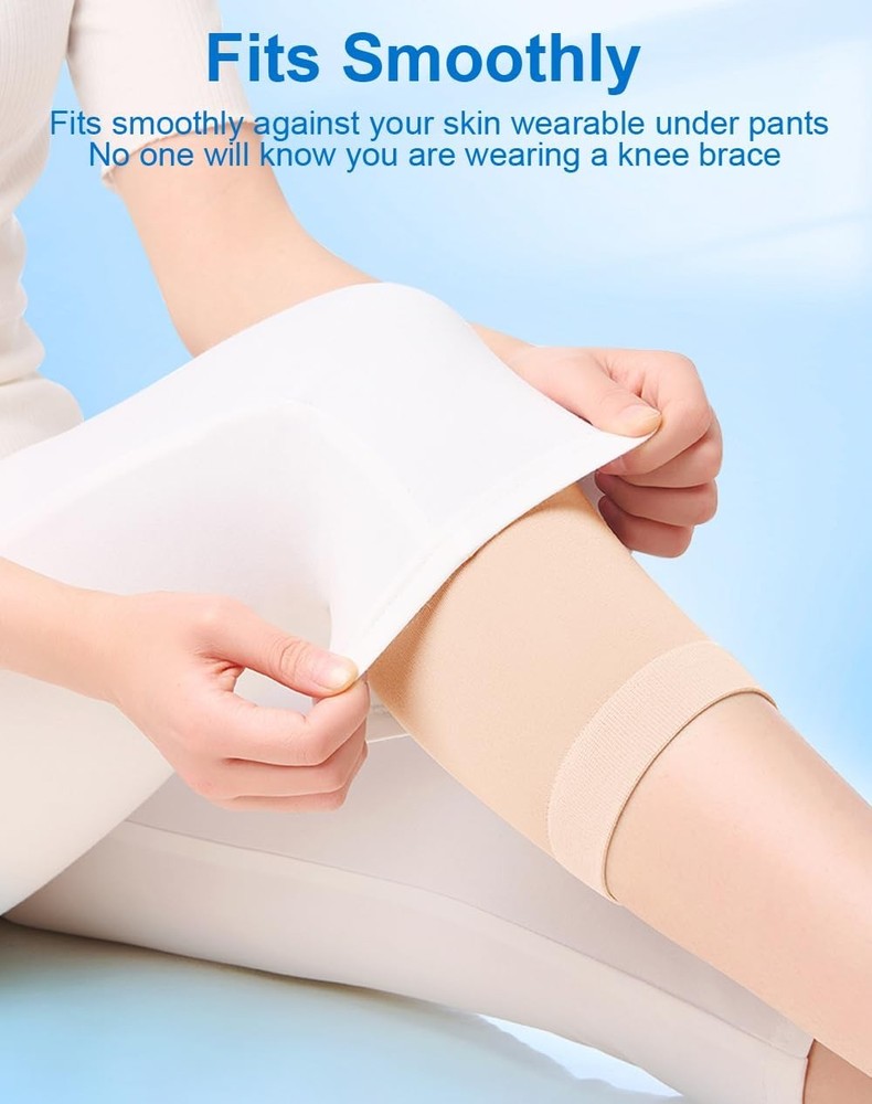 Thin Compression Knee Sleeves - Versatile Pain Relief for Active Lifestyles