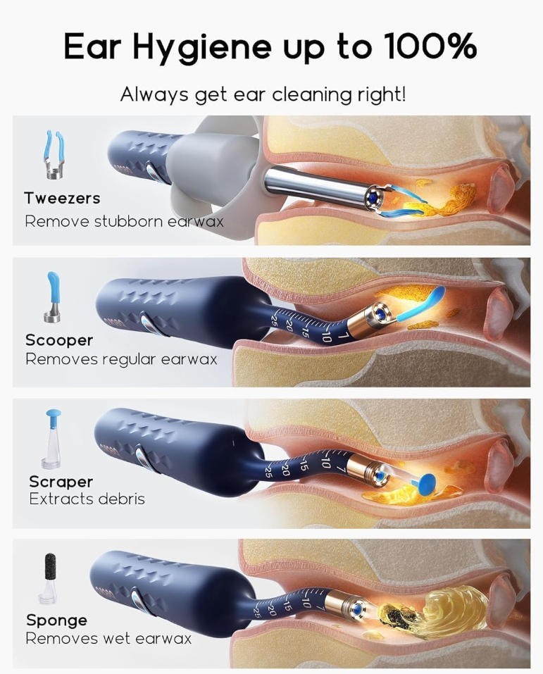Bebird Earsight Plus D39R Ear Wax Removal Tool Camera Otoscope Ear Cleaner Kit