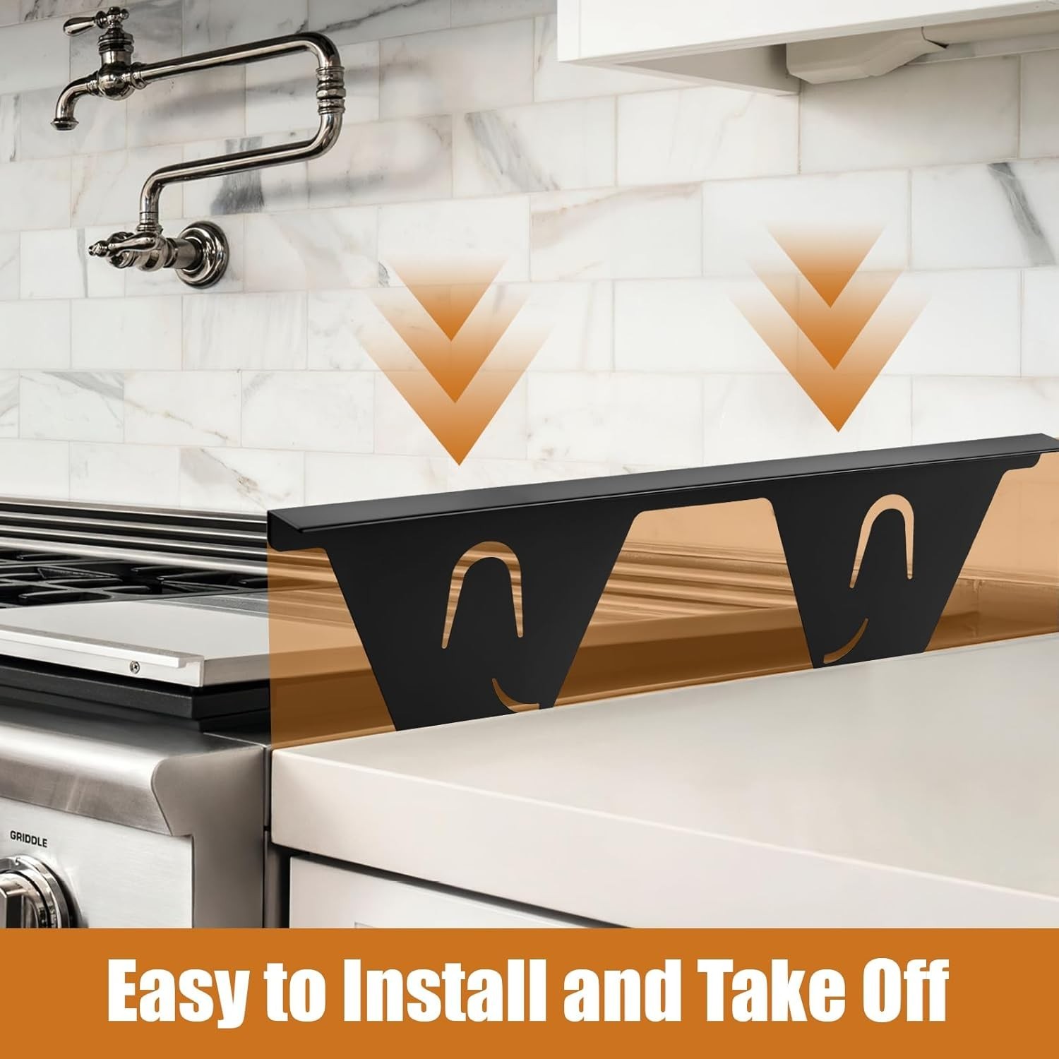 2 Pack Stove Counter Gap Cover Stainless Steel,Stove Guard for Kitchen Oven Coun