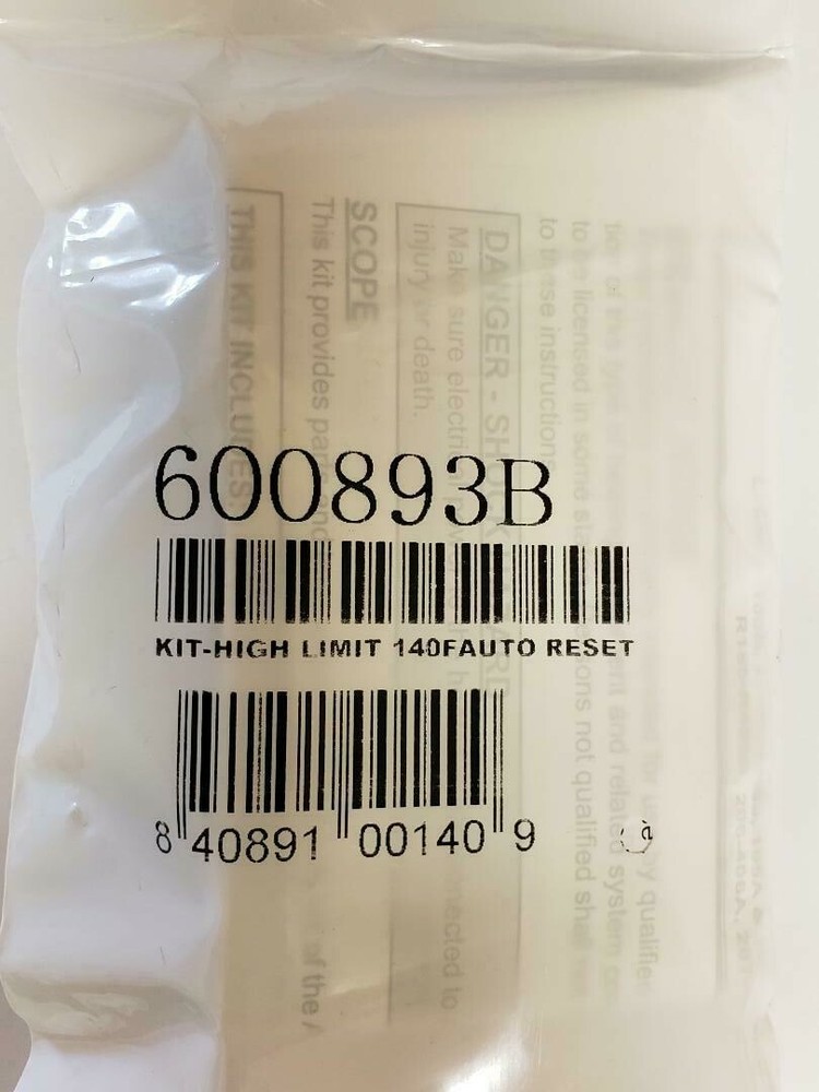 600893B Raypak Auto-Reset High Limit Switch