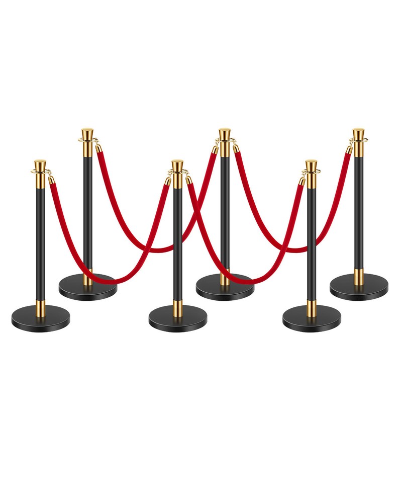 Uimoso 6Pcs Stanchion Posts Queue Barrier Crowd Control Sand Injection Base