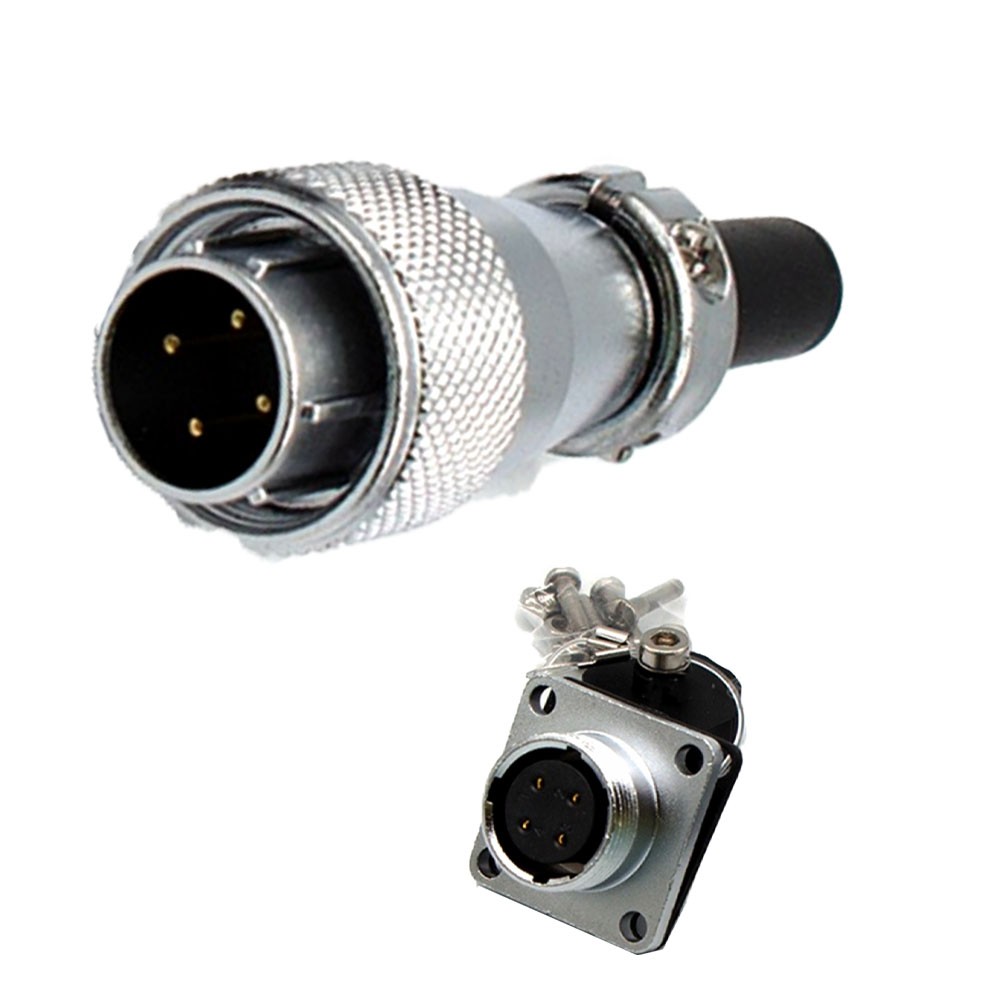 2Pc WS16 4Pin Panel Mount Electrical Wire Connector,Aviation Plug and Socket NEW