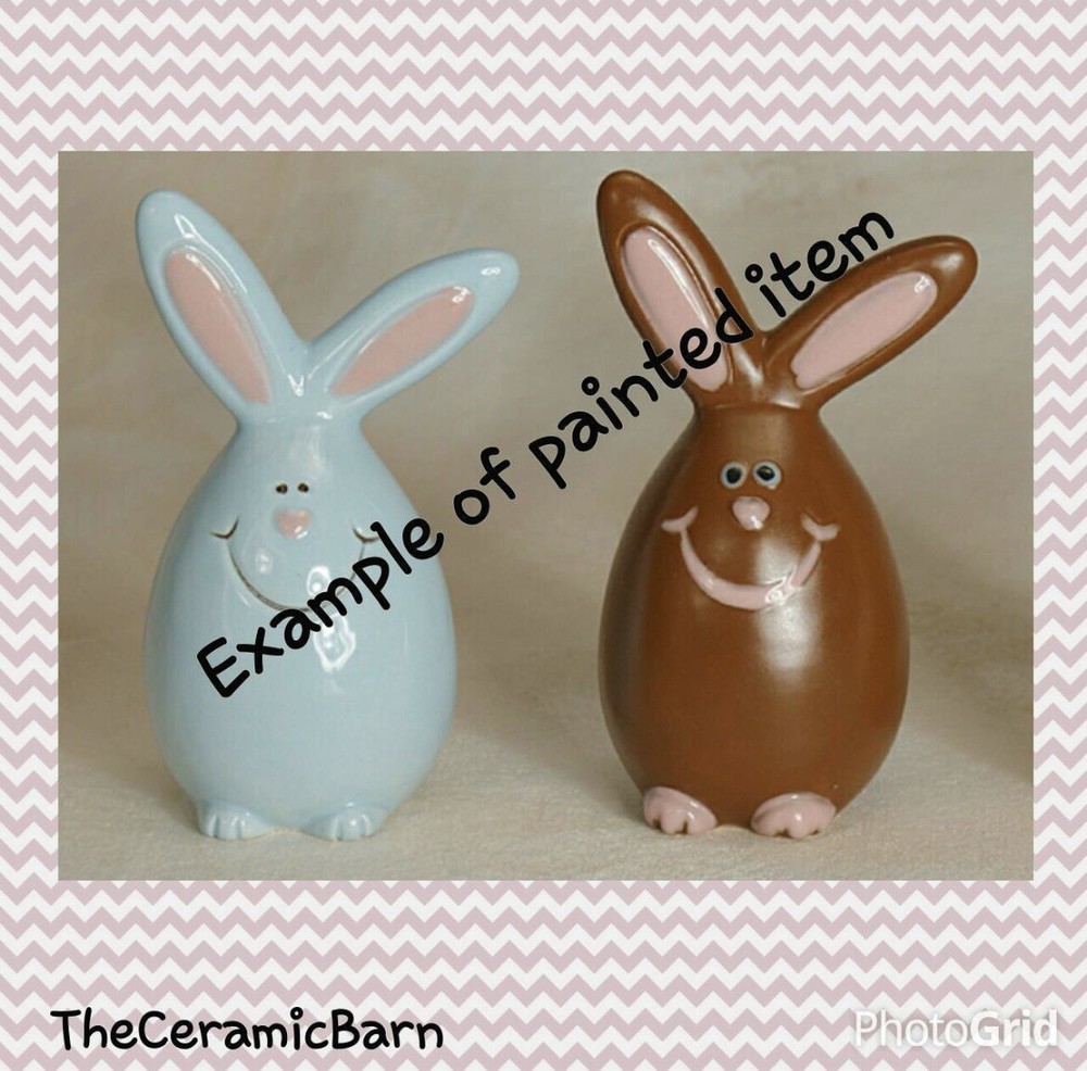 Easter Egg Bunny Ceramic Bisque Ready To Paint Easter Craft DIY