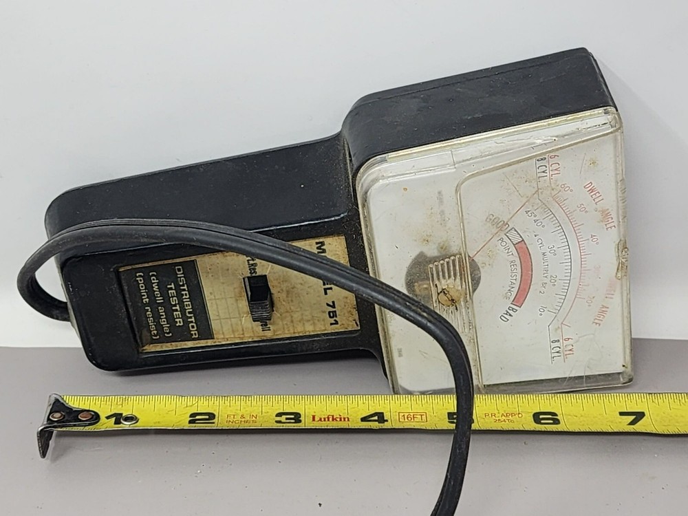 Vintage Model 751 Distributor Tester Dwell Angle & Point Resistance Untested