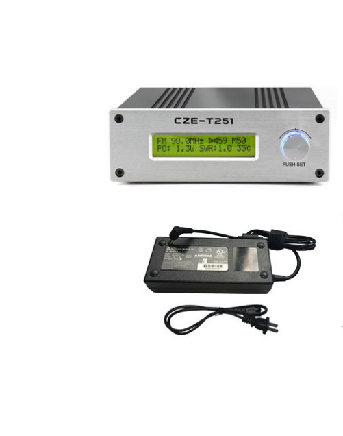 CZE-T251 FM transmitter stereo Professional broadcast adjustable 0-25W &Antenna
