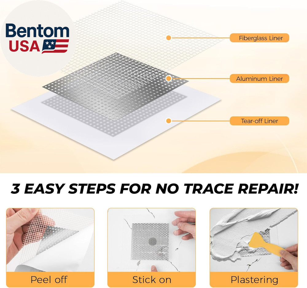 20 Pack Drywall Patch, 2/4/6/8 Inch Drywall Repair Patch, Large Hole Patch Repai