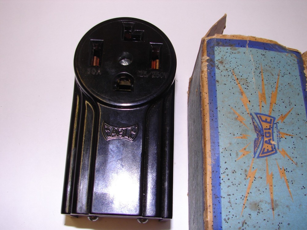 Vintage EAGLE Surface Receptacle 30A 125-250V