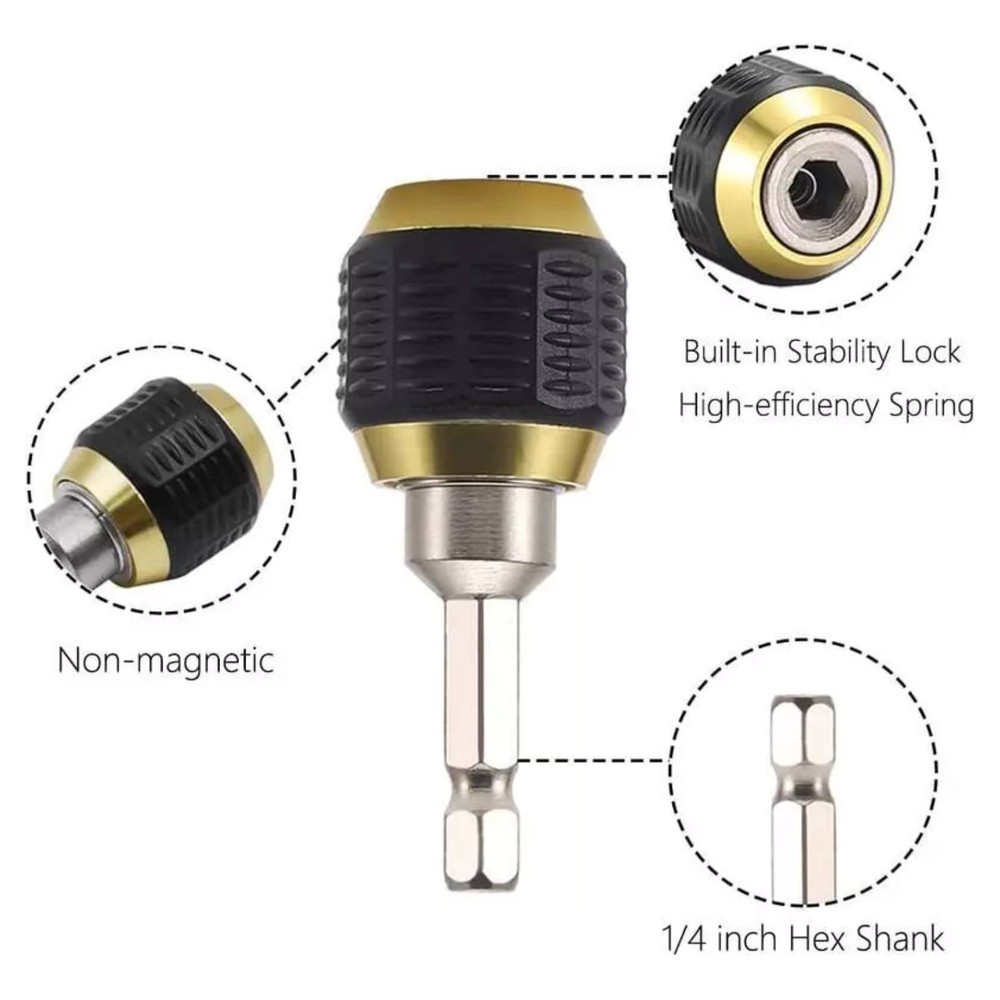 Durable 1/4" Hex Shank Quick Release Screwdriver Drill Bit Holder Extension Tool