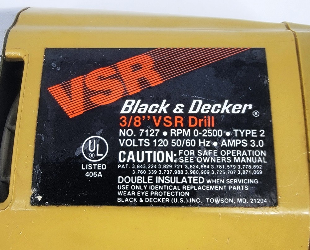 Black & Decker Model 7127 1/3 HP VSR Multipurpose Drill