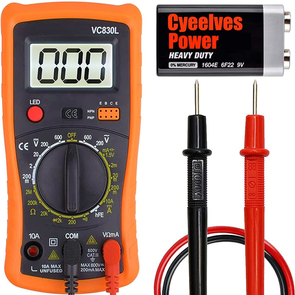 Digital Multimeter, Multimeter with AC DC Voltmeter & Ohm Volt Amp Tester, Mu...
