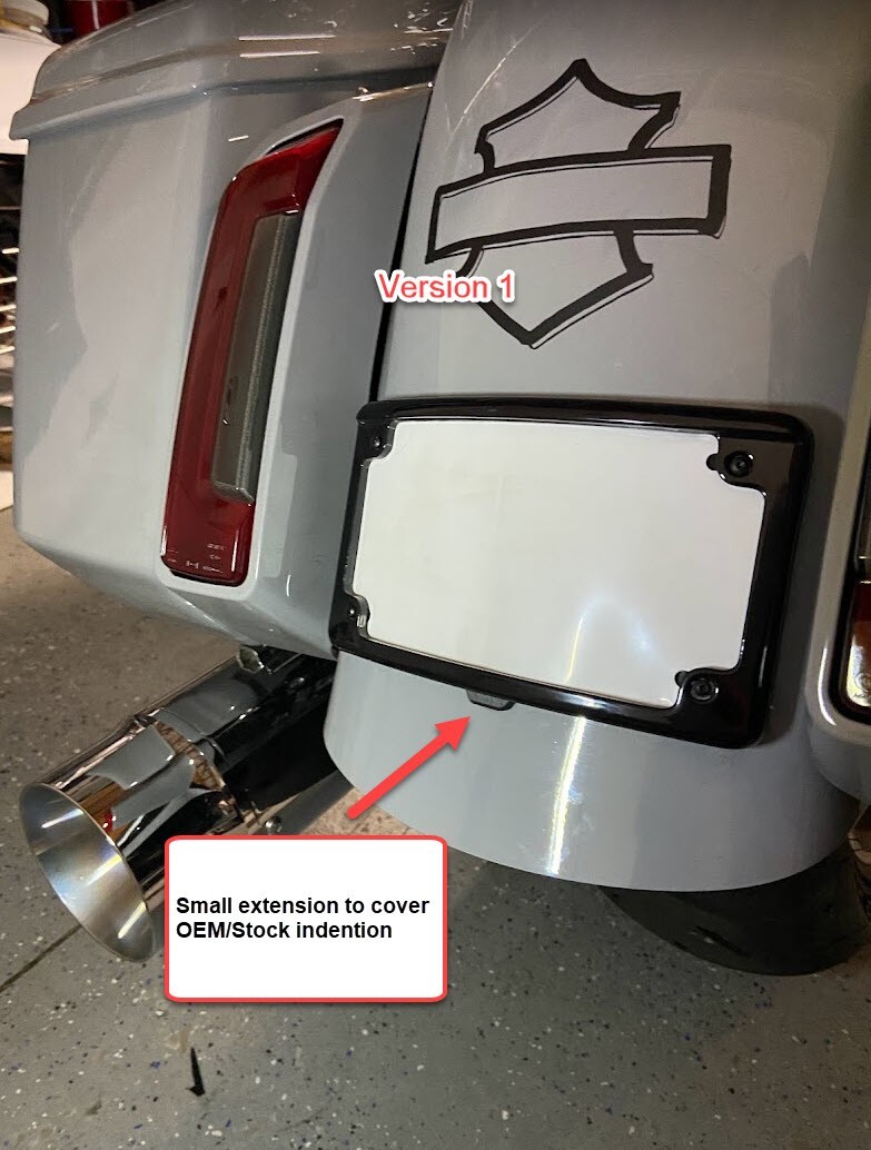 2024 2025 Touring 2023 CVO Road Glide Street Glide rear license plate bracket V1