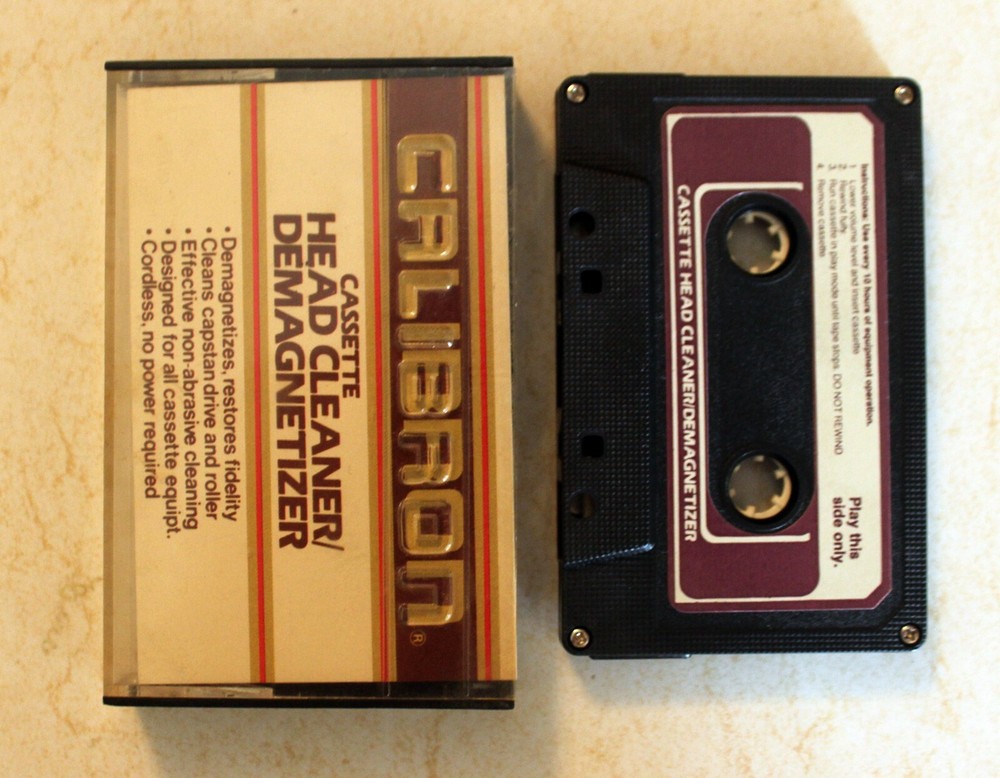 Calibron Cassette Head Cleaner/Demagnetizer Tape: Cleans Capstan & Roller