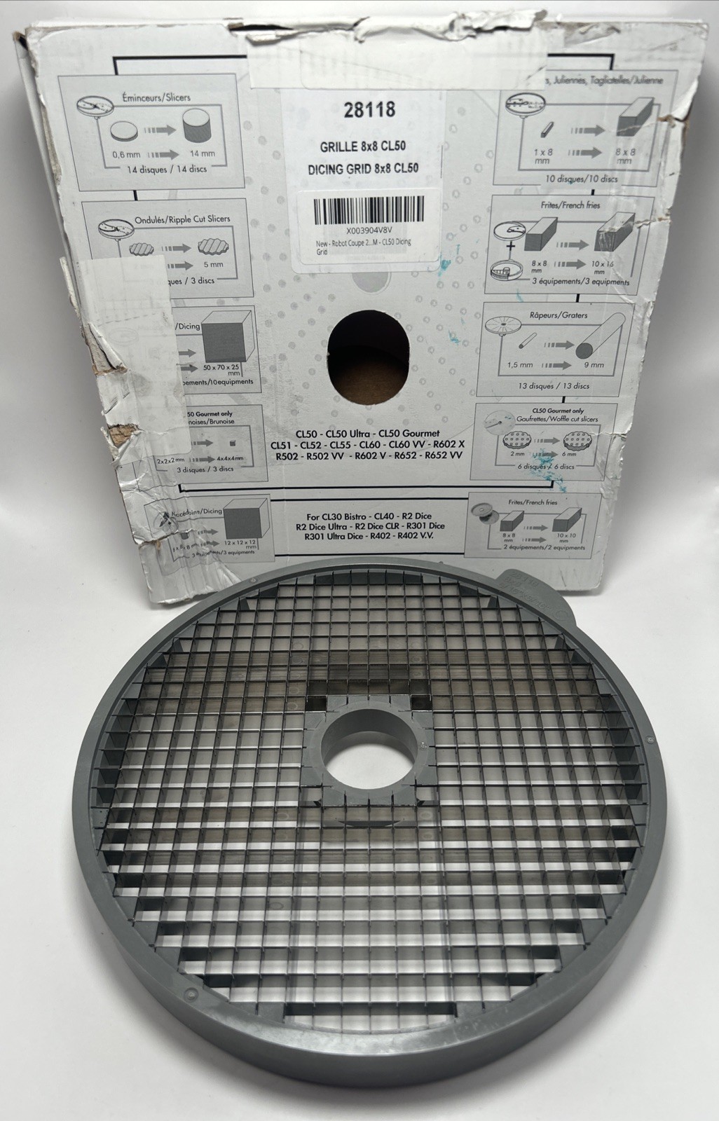 Robot Coupe - 28118 - 8 mm Dicing Grid For CL-50 And CL-52 New Damaged Box