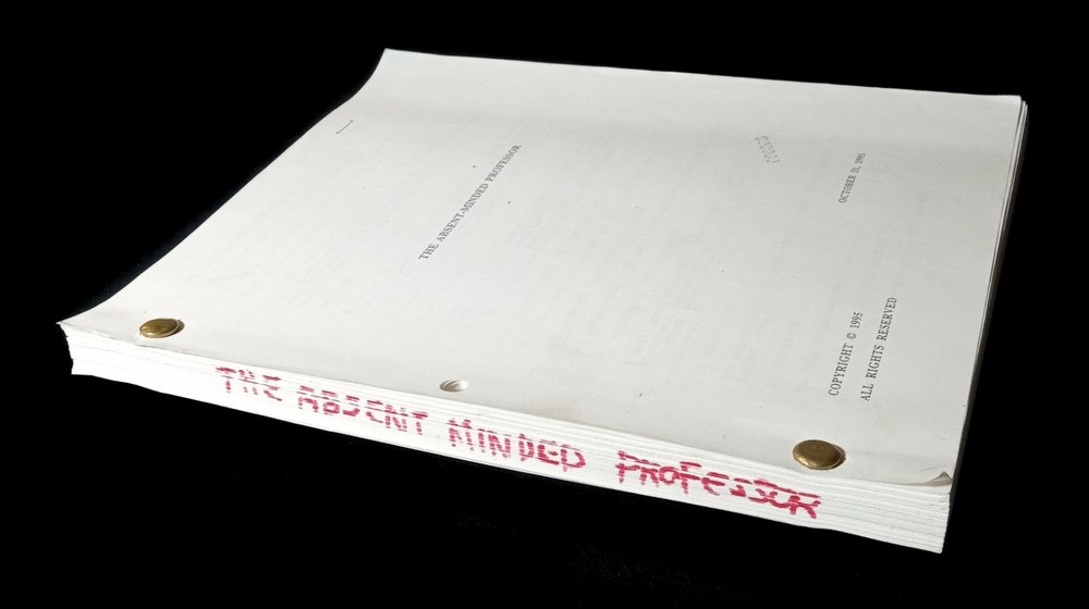 Flubber 1995 Original Screenplay "Absent-Minded Professor" Robin Williams Script