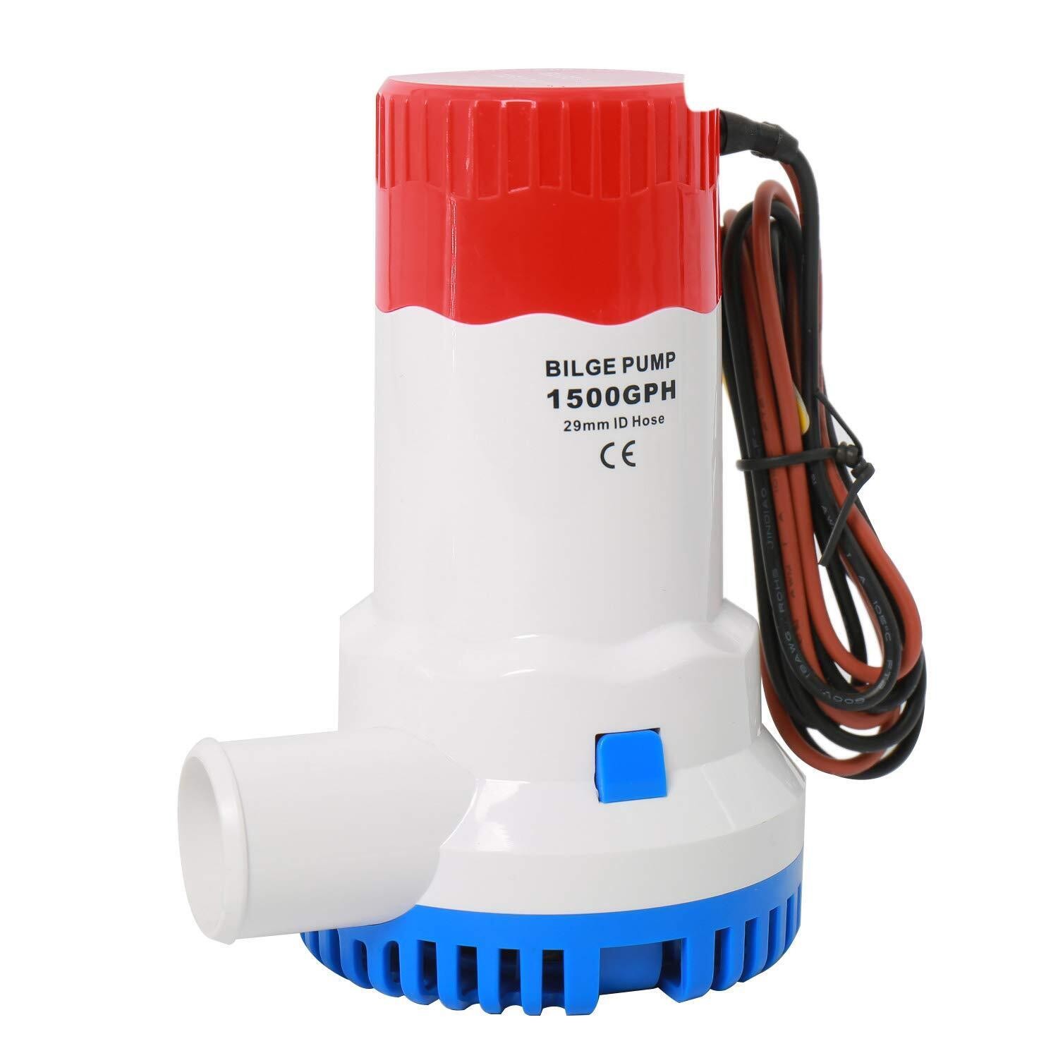 12V 1500GPH Bilge Pump Marine Boat Yacht Submersible Water Pump w/ Float Switch
