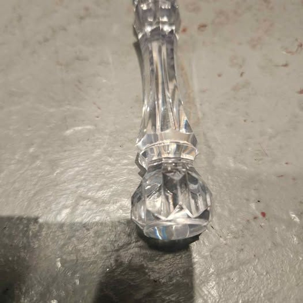 Crystal Handled Silver Plated Cake Server 10" with Original Box