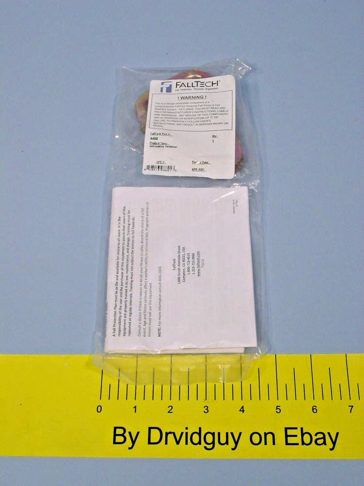 FallTech 8450 Self-Locking Carabiner; Medium Steel