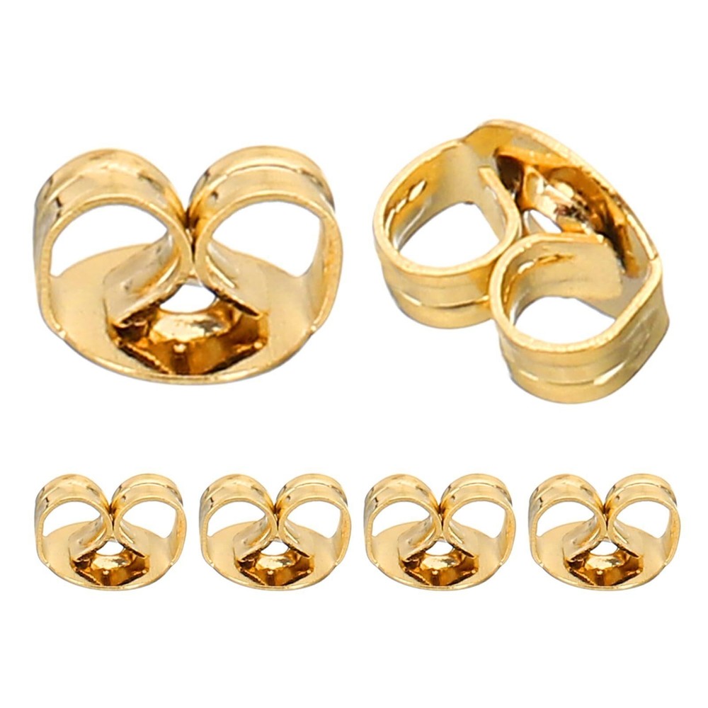6 Pcs Earring Backs, 14k Gold Locking Earring Backs Replacements