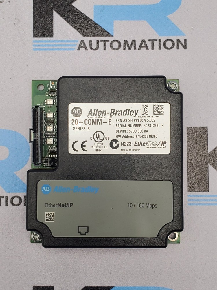 Allen Bradley 20-COMM-E Ethernet/IP Ethernet Adapter 5VDC