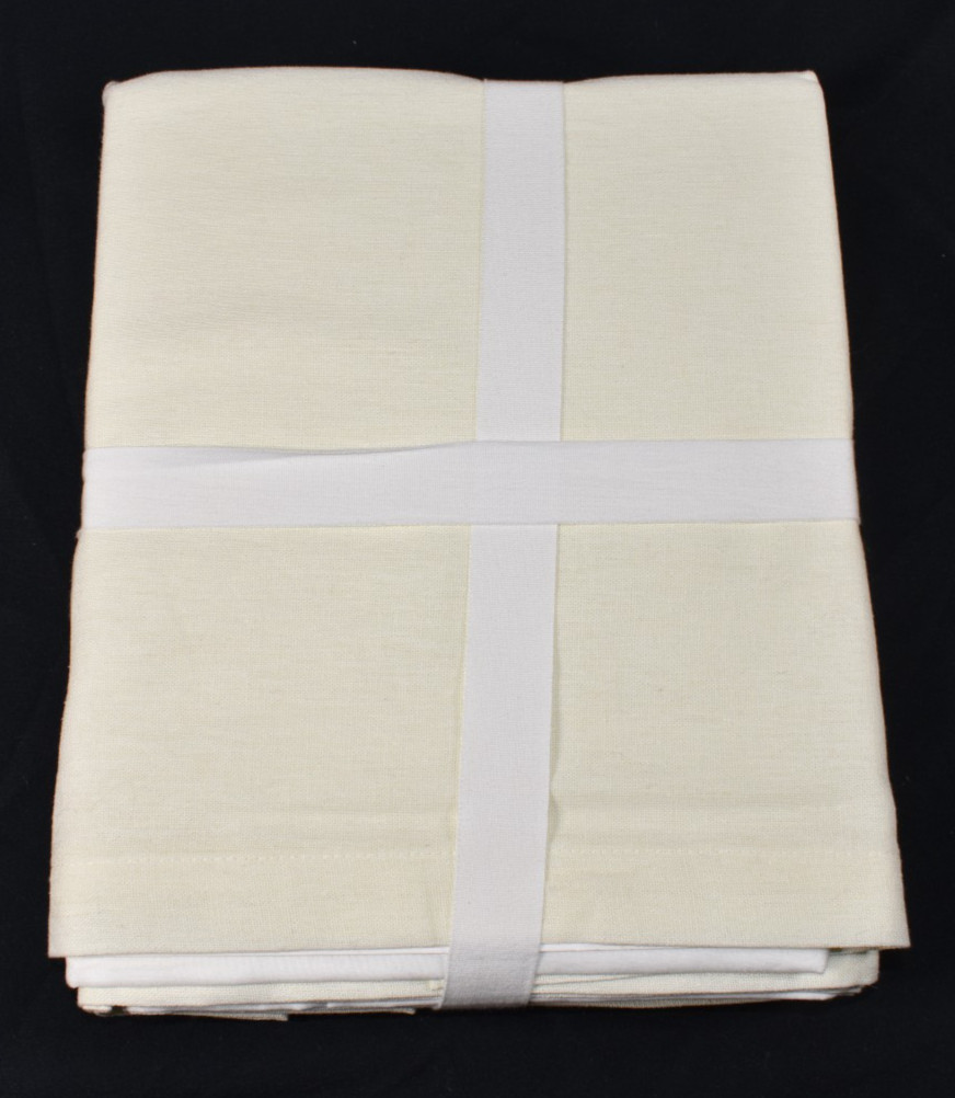 Pottery Barn Essential Linen Cotton King Bed Skirt Ivory 14" Drop NEW