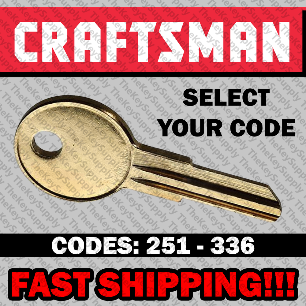 Craftsman Tool Box Key Cut to Your Code 251 - 336 Llaves Toolbox Keys