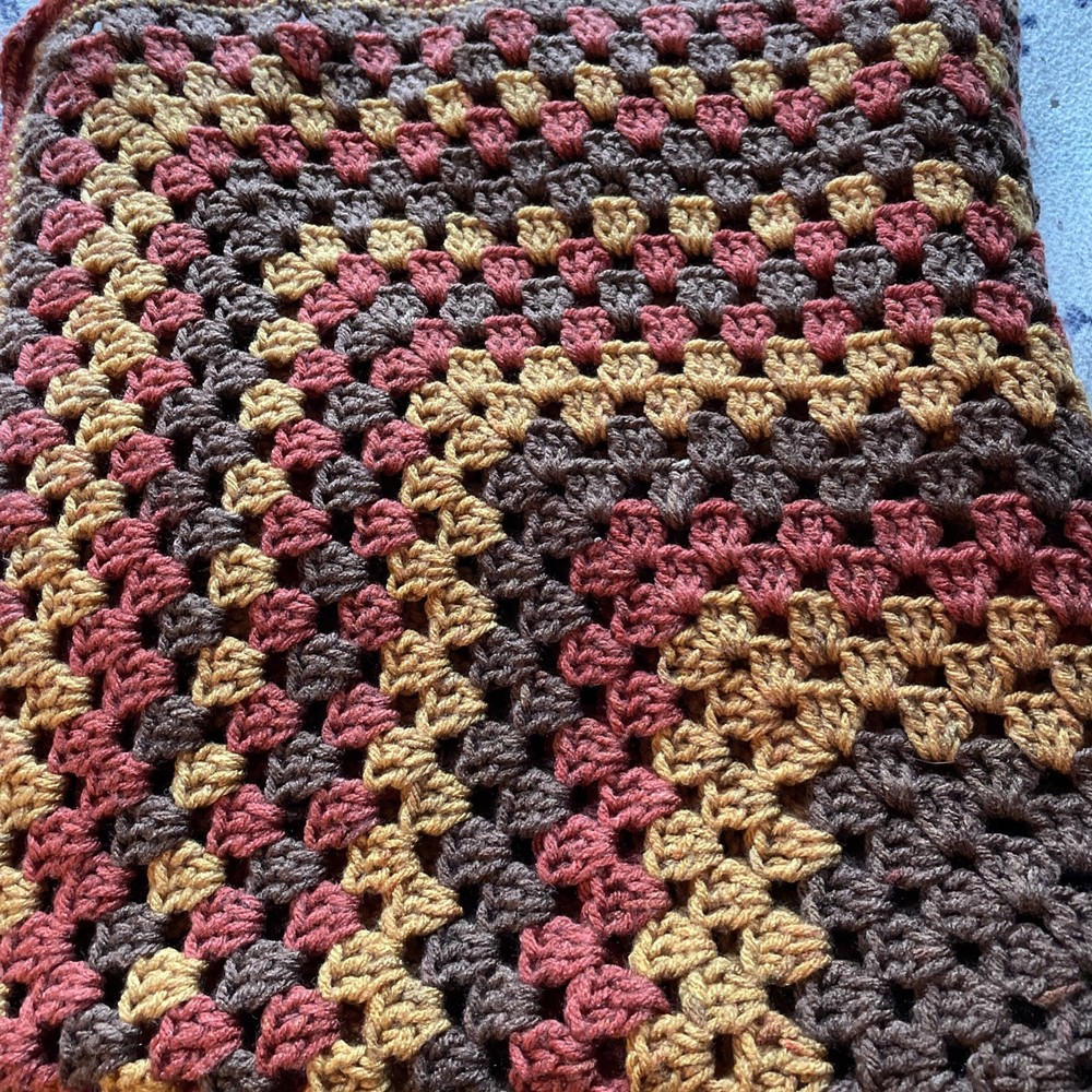 Handmade crochet lap blanket