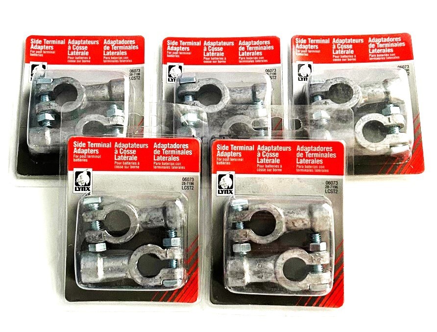 5 SETS LYNX DEKA LEAD CONVERSION SIDE TERMINAL BATTERY POST ADAPTERS 06073