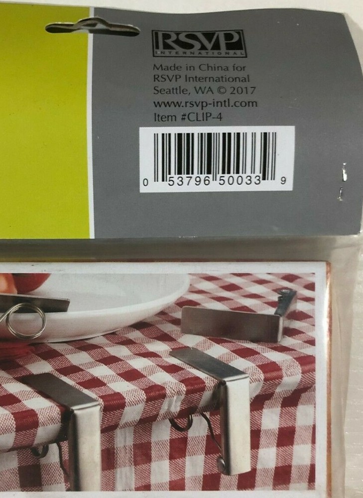 RSVP - Endurance Tablecloth Clips - NEW