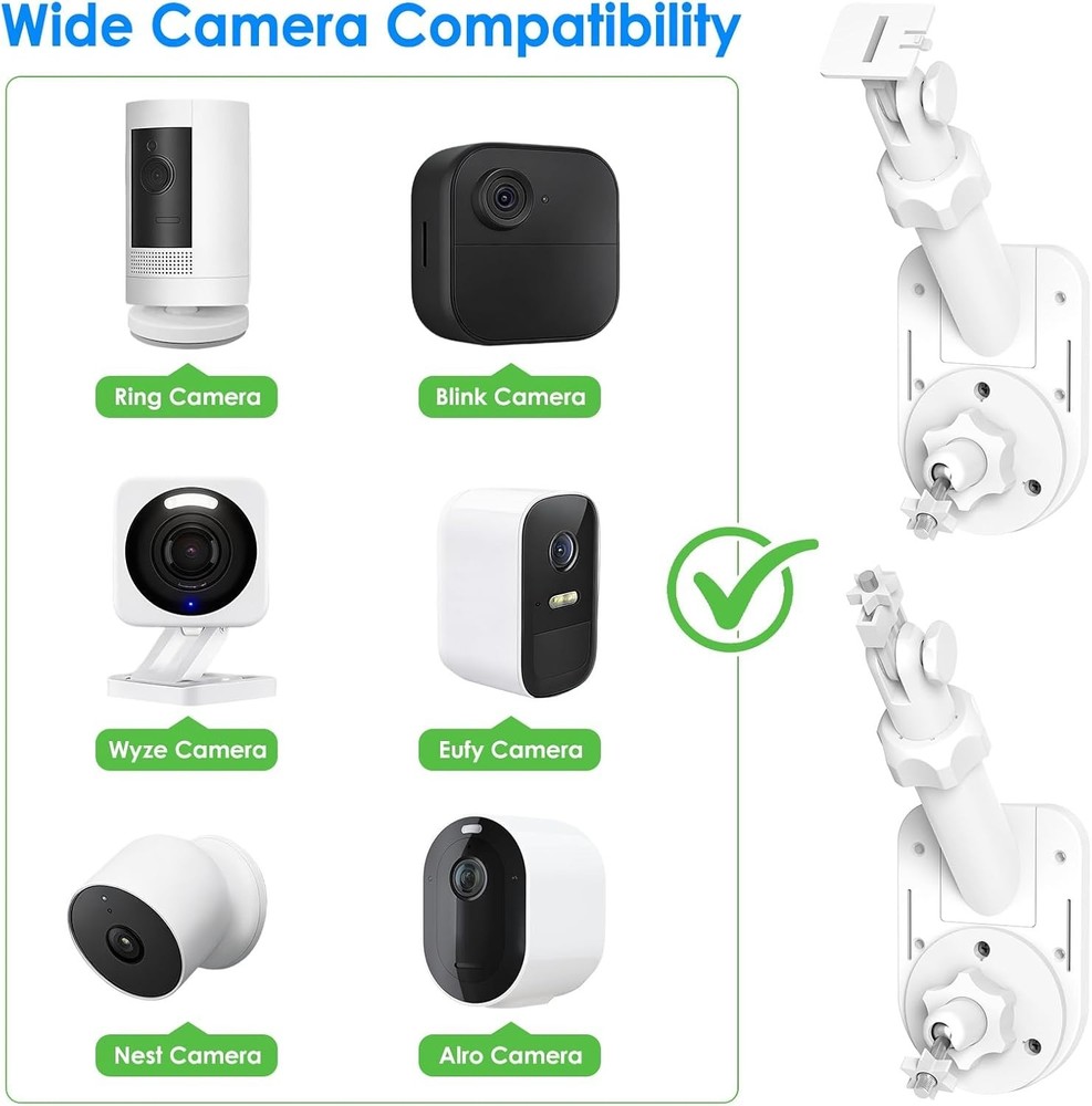 Ring Wall Mount for Cameras and Solar Panels -White