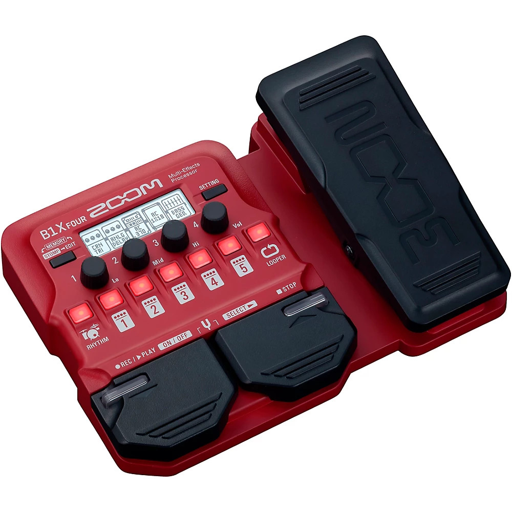 Zoom B1X FOUR Bass Multi-Effects Processor with Expression Pedal