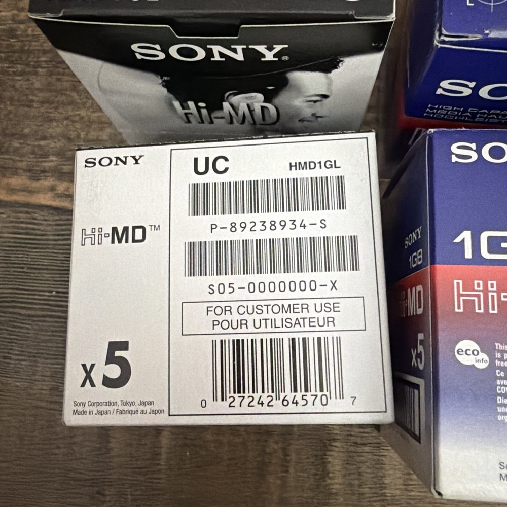 Sony Minidisc Boxes - Empty Boxes Without Discs