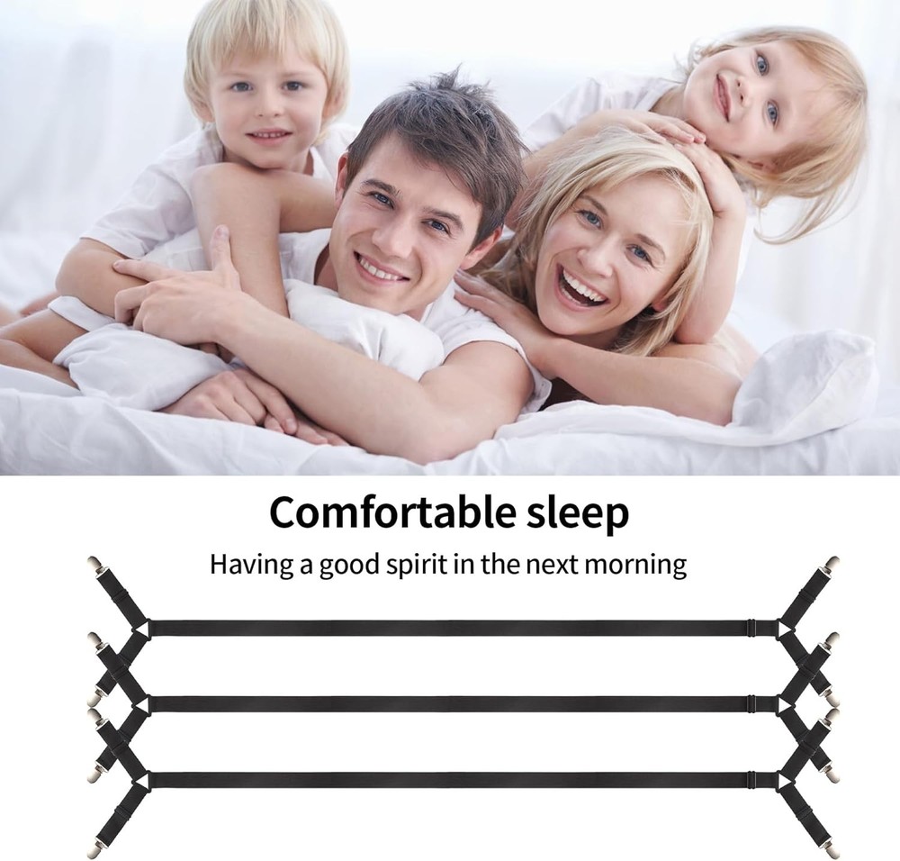 Bed Sheet Straps,3 PCS Secure and Holder Straps for Full Size...