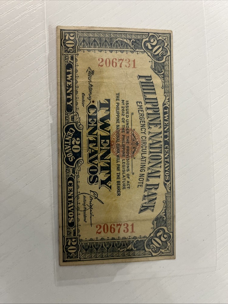 Philippines 20 Centavos 1917