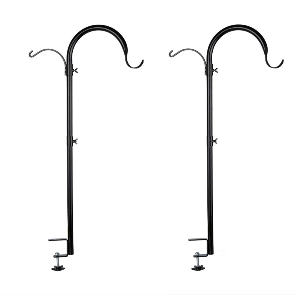 WOSIBO 2 Pack Three Span Deck Hook, 37 Inches Deck Bird Feeder Pole, Hanging ...