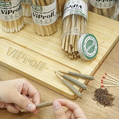 1-1/4 Rolling Papers Pre Rolled Cones | 50 Pack | Natural Pre Rolled