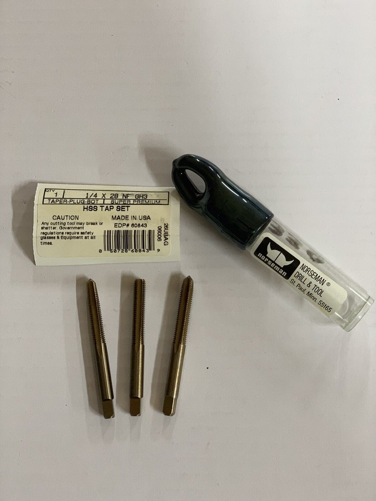1/4x28 Straight Flute Tap Set