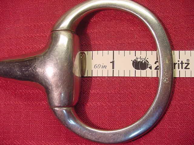 Eldonian Stainless Steel 4.5" Solid Mouth Thick Eggbutt Single Joint Snaffle Bit