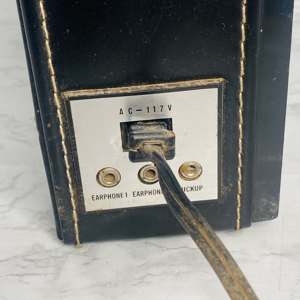Vtg Solid State 18 Transistor Radio AFCO Works SEE VIDEO Multi-band Leather Case